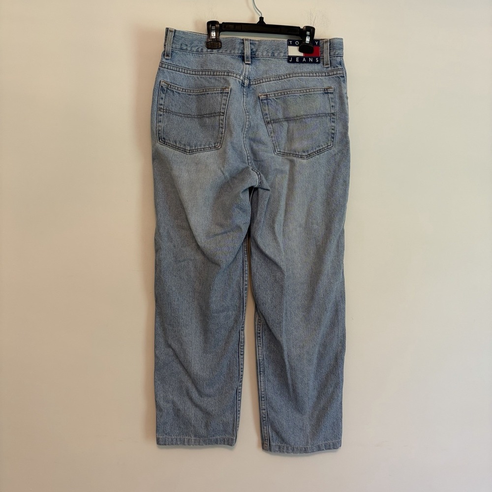Vintage Y2K Tommy Hilfiger 34 X 32 Straight Jeans Blue Denim Baggy Skate Retro